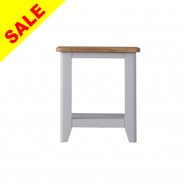 Grey Painted Lamp Table with Oak